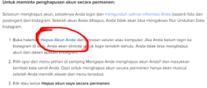Cara Hapus akun IG